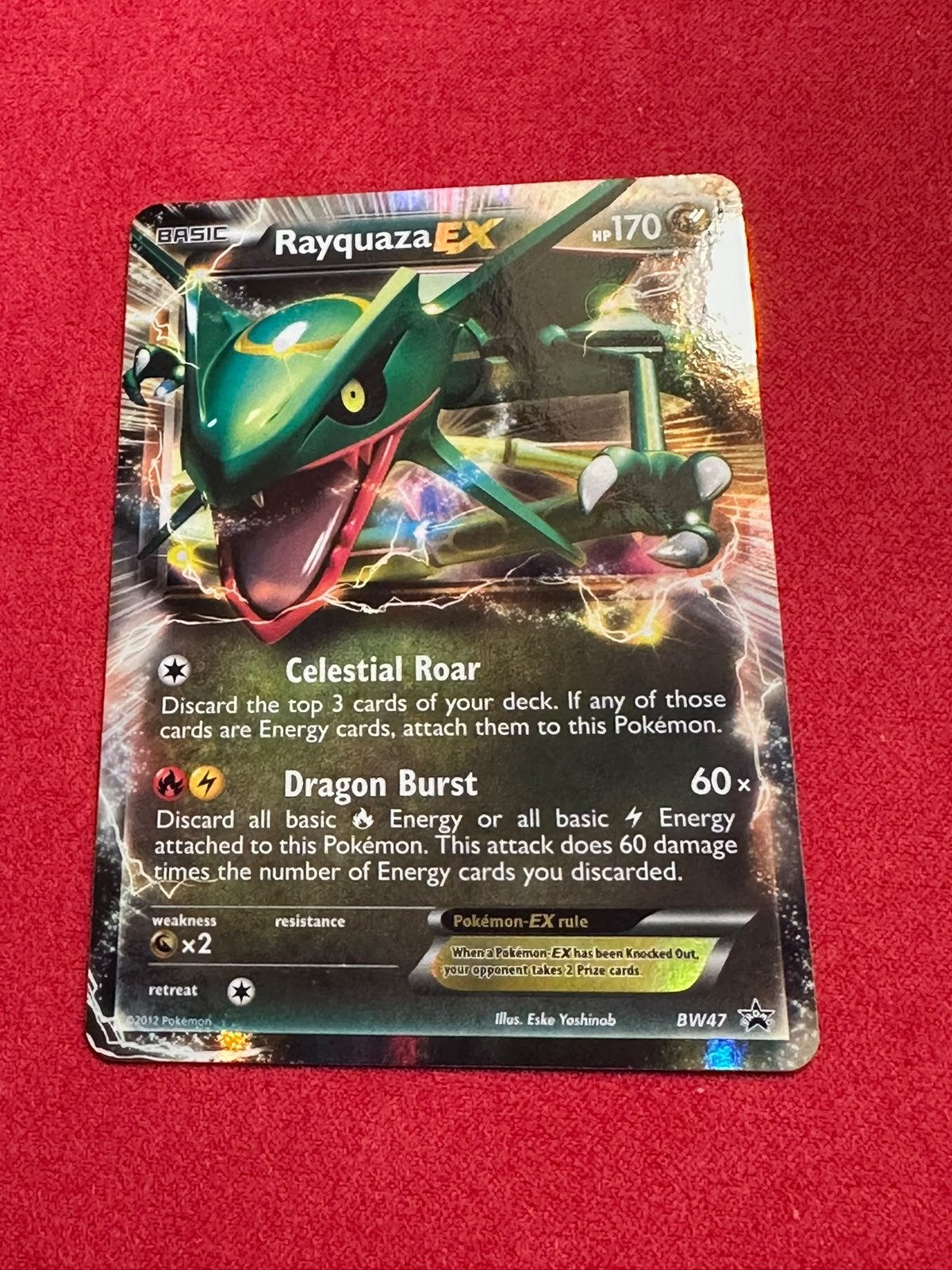 Rayquaza ex BW47 Promo, Ophalen of Verzenden, Nieuw, Losse kaart, Foil