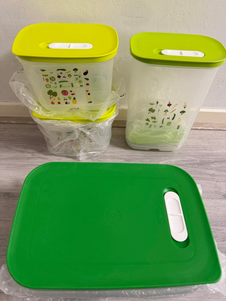 Tupperware Ventismart Set nieuw - Vershoudbakjes, Ophalen of Verzenden, Nieuw, Groen, Bak of Kom