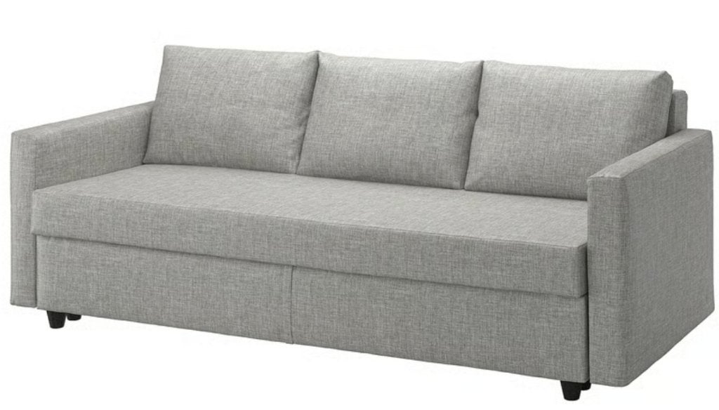 KEA 3-zits slaapbank – zo goed als nieuw, Ophalen, Grijs, Driepersoons, 75 tot 100 cm