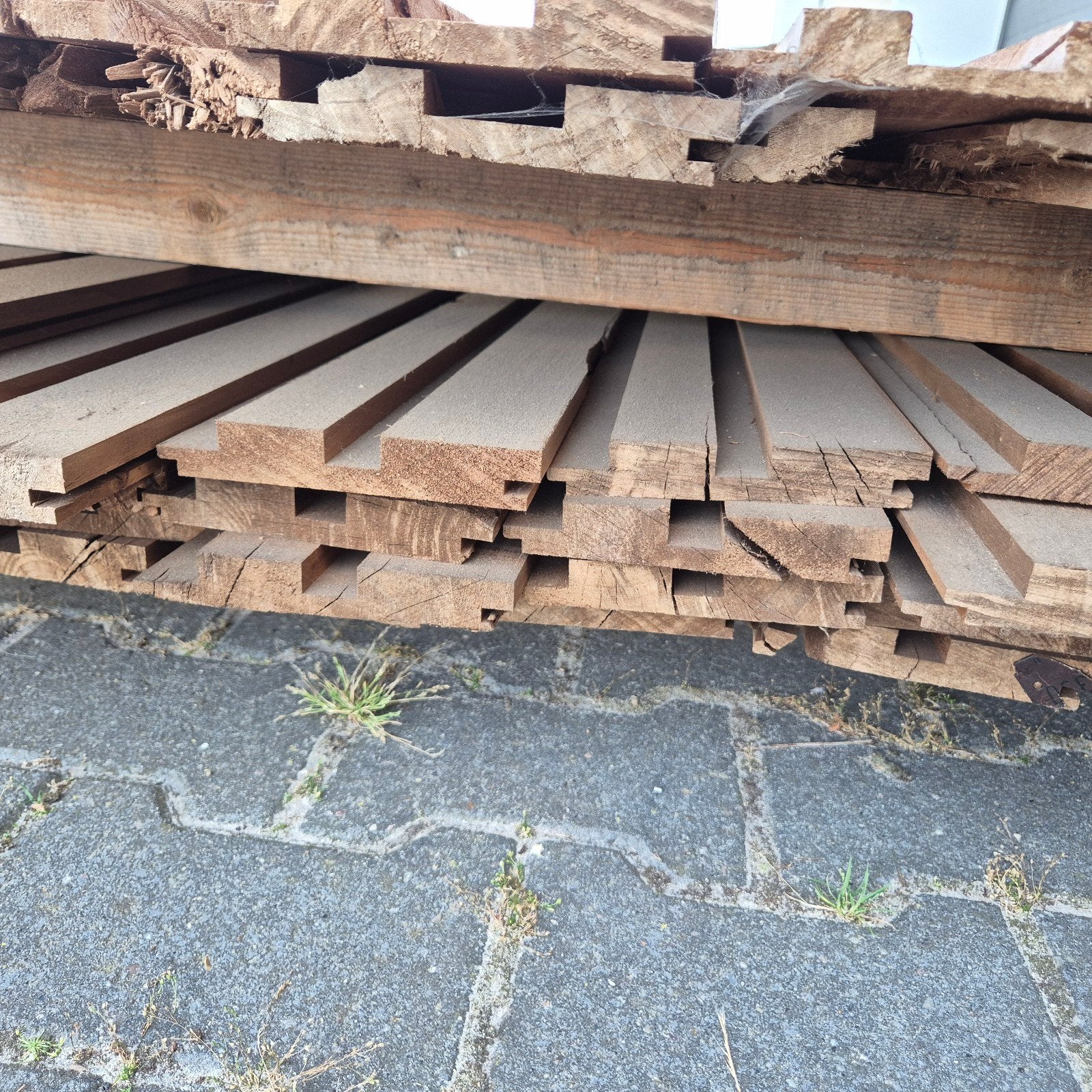 Grote partij C-keus thermo populier gevelbekleding (ca. 15 m, Ophalen, Minder dan 25 mm, Nieuw, Plank