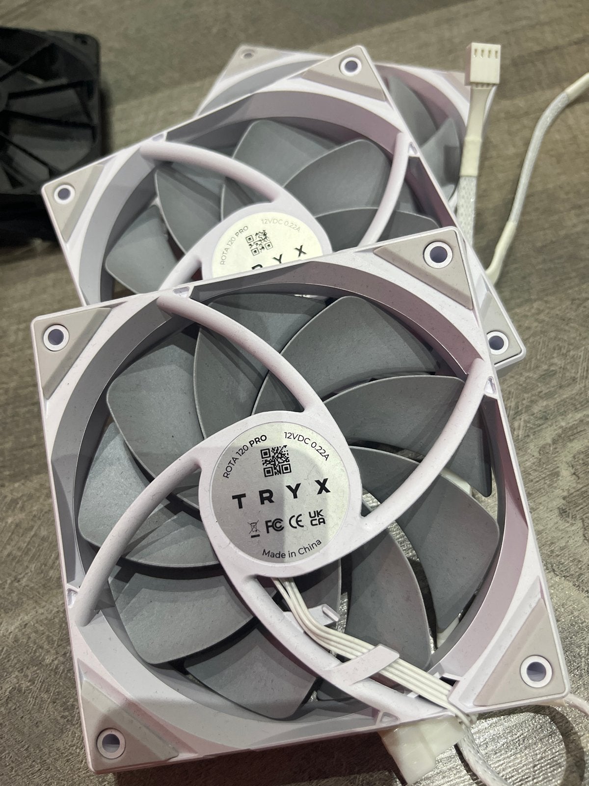 3x TRYX ROTA 120 PRO PC Ventilator wit, Computers en Software, Ophalen of Verzenden, Zo goed als nieuw, Luchtkoeling