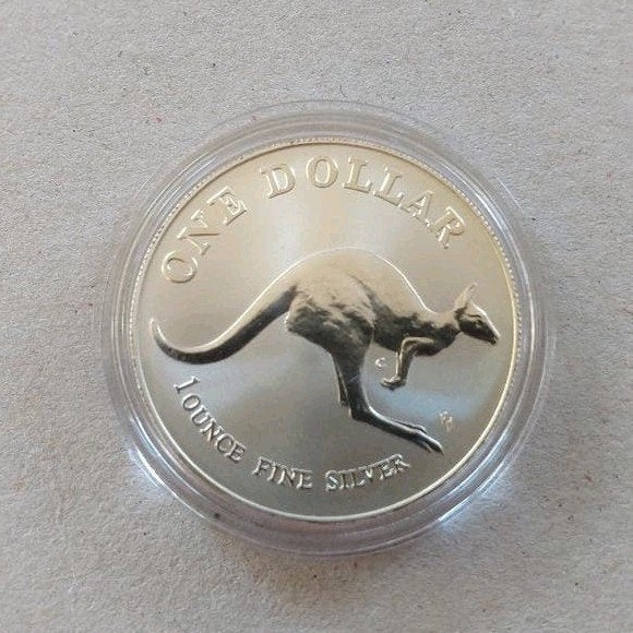 1 oz Zilver Kangaroo munt (RAM) van 1993 uit Australië, Ophalen of Verzenden, Zilver