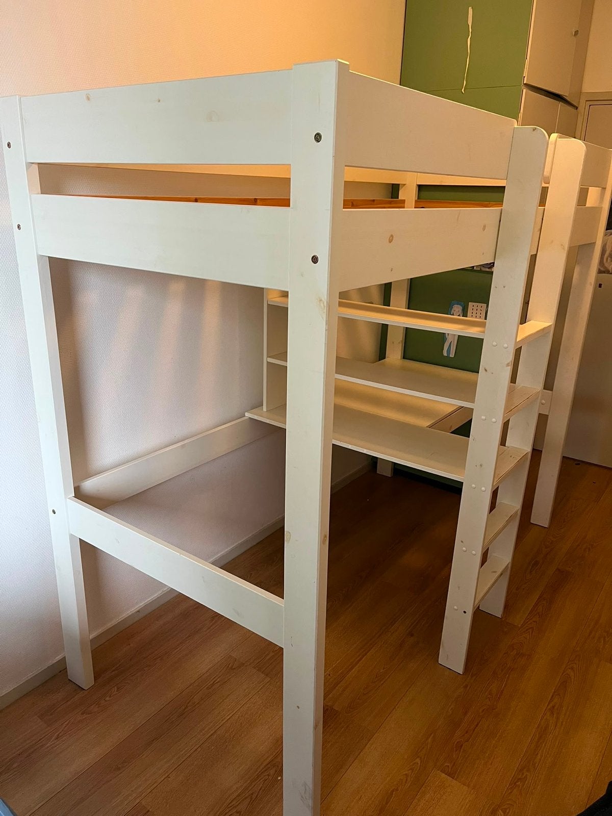 NOUS Kids hoogslaper Robin (90x200) wit, Ophalen, Gebruikt, Eenpersoons, 160 tot 180 cm