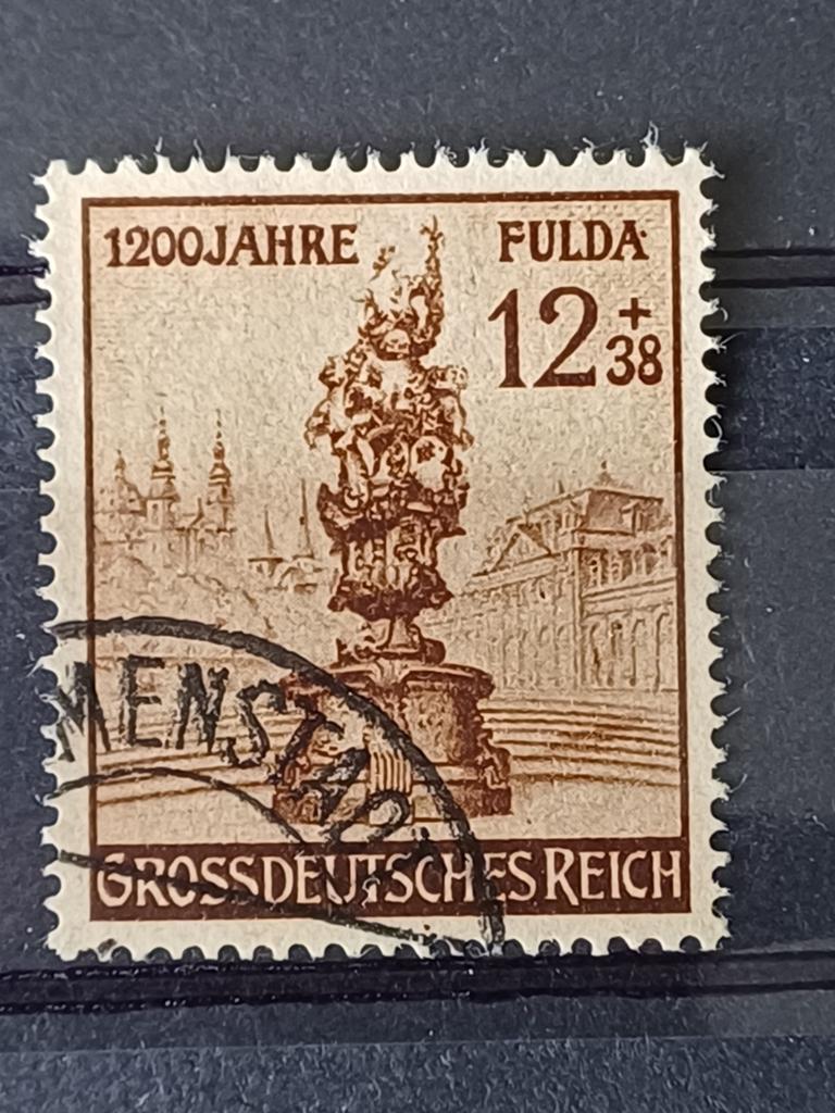 Deutsches Reich 886 V gestempeld met plaatfout, Ophalen of Verzenden, Duitse Keizerrijk, Gestempeld