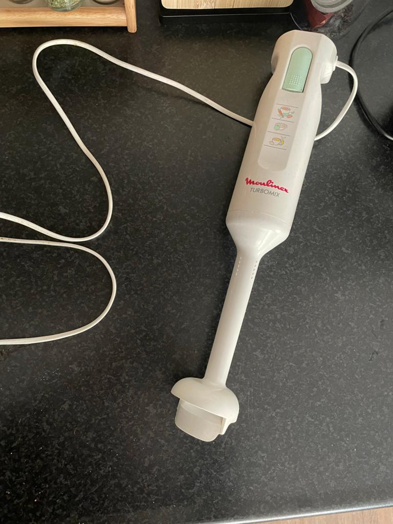 Moulinex Turbomix Staafmixer - Wit, Minder dan 1 liter, Ophalen of Verzenden, Gebruikt, 1 snelheid