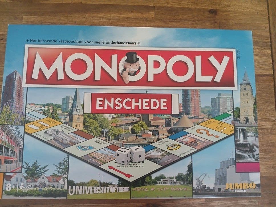 Monopoly Enschede - Zo goed als nieuw bordspel, Vijf spelers of meer, Ophalen of Verzenden, Zo goed als nieuw, Jumbo