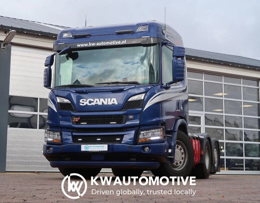 Scania P500 6x2/ FULL AIR/ HYDRAULIC/ LEATHER/ 2.950 WB/ DIF, Auto's, Automaat, Euro 6, Scania, Blauw