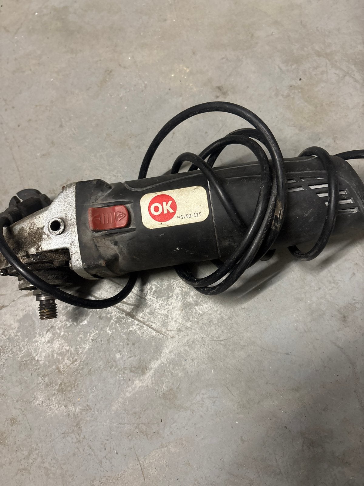 OK HS750-115 Haakse Slijper - Gebruikt, Ophalen of Verzenden, Gebruikt, 700 tot 1000 watt, Haakse handslijpmachine
