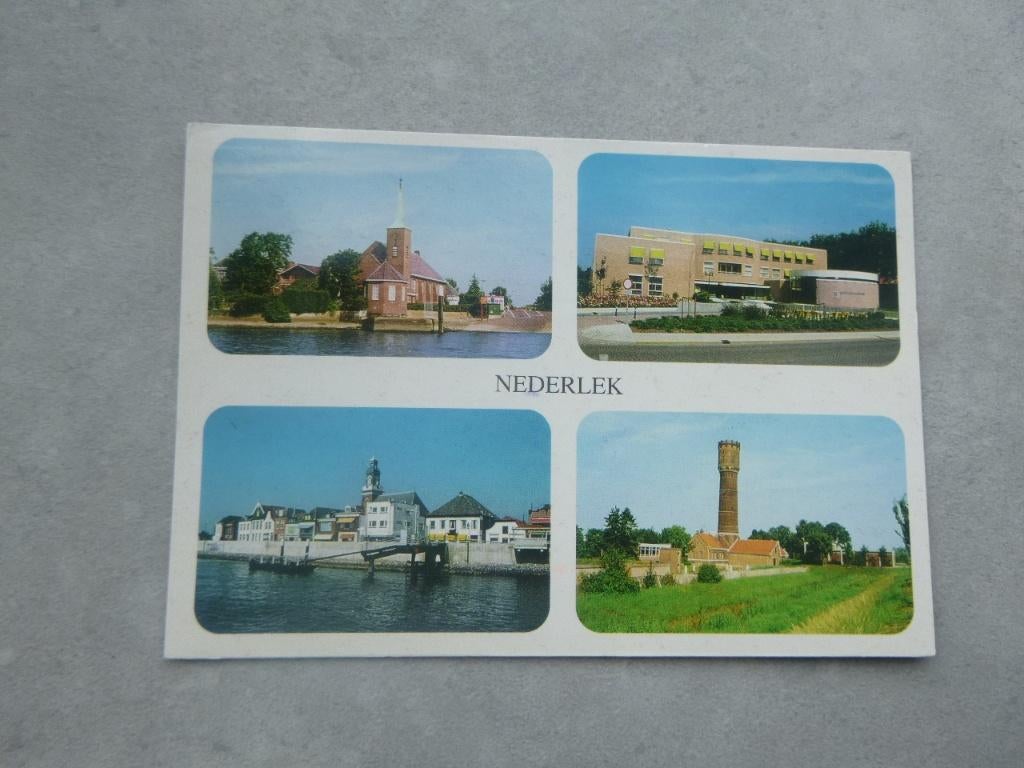 Nederlek, nh kerk, gemeentehuis/watertoren, Verzenden, 1980 tot heden, Gelopen