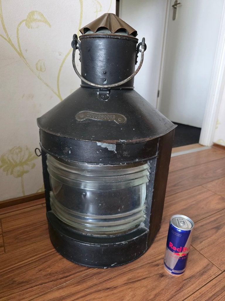 Antiek Scheepslamp., Ophalen