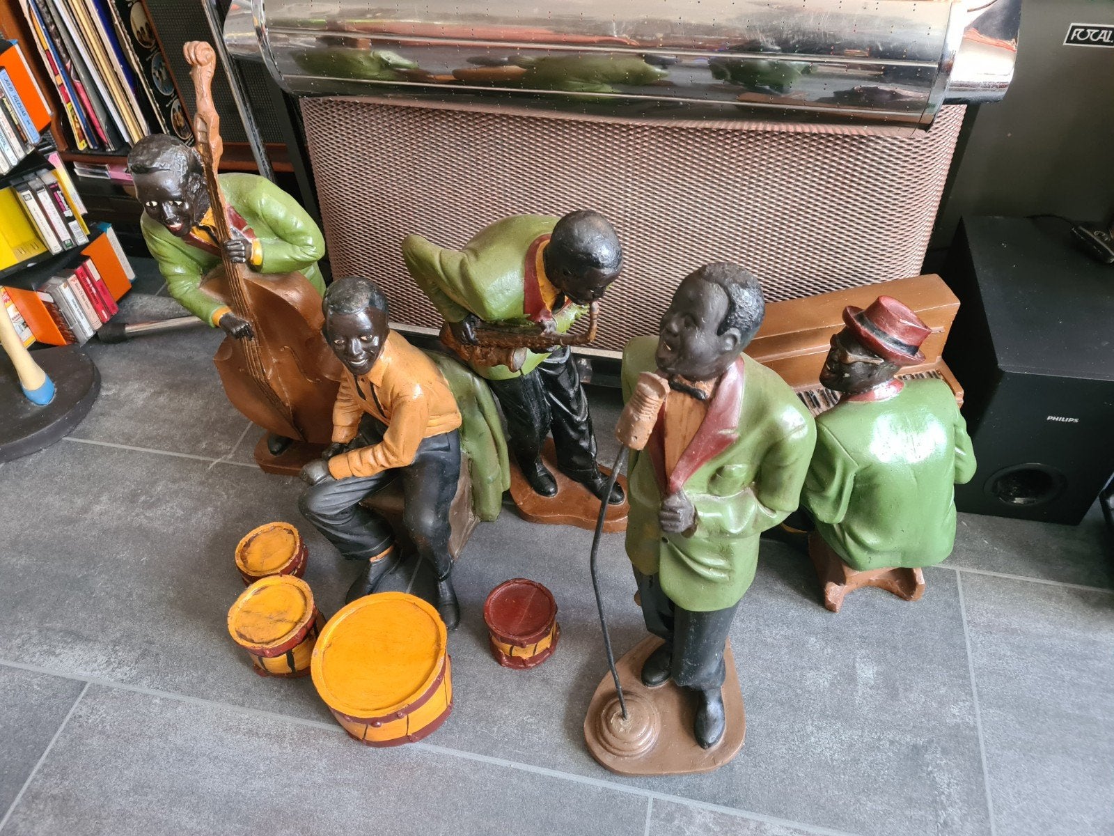 Vintage Jazzband Beeldjes - Decoratieve Muzikanten Set, Ophalen of Verzenden