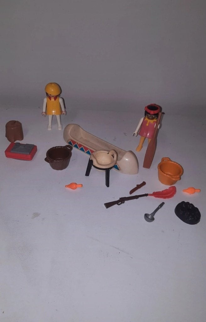 Vintage Playmobil indianen set, Ophalen of Verzenden, Gebruikt, Complete set