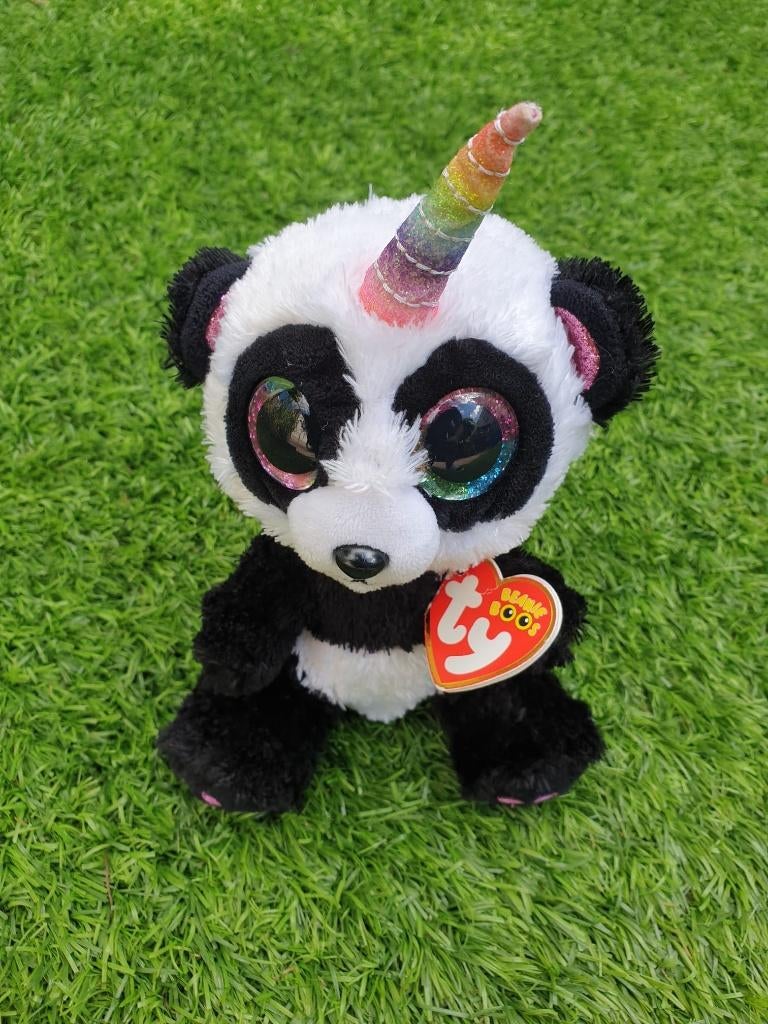 knuffel: Eenhoorn Panda (Paris) _ Ty Beanie Boo - Nieuw, Beer, Nieuw, Zwart, Ophalen of Verzenden