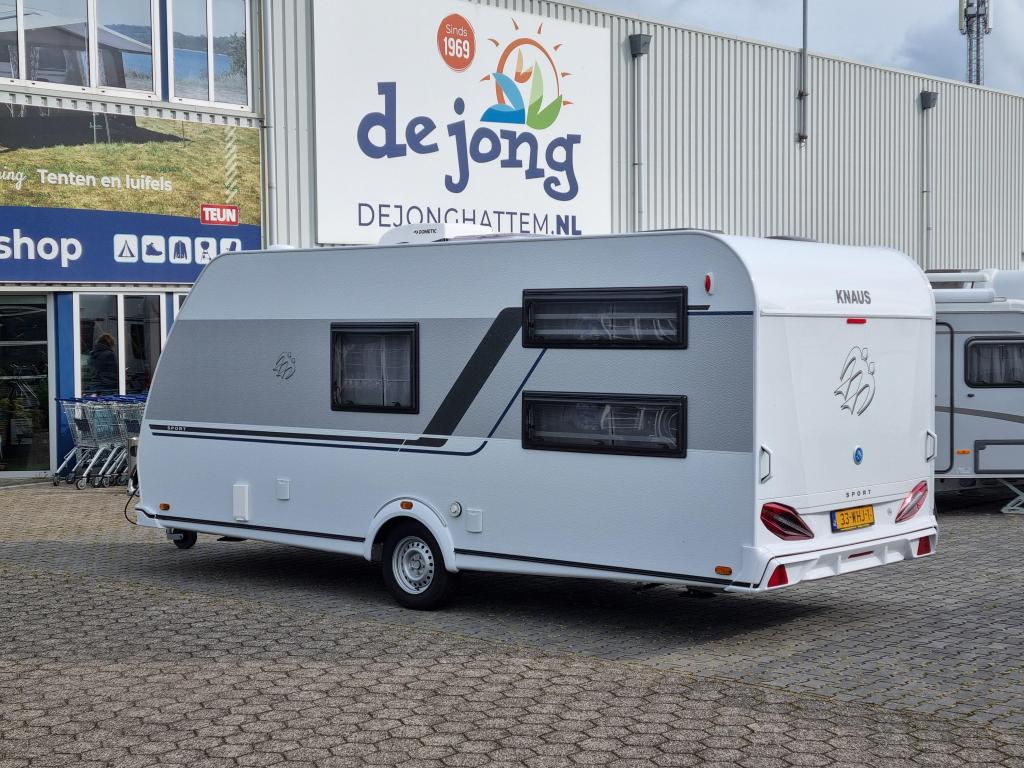 Knaus Sport 500 KD - Stapelbed - Airco, Caravans en Kamperen, Schokbreker, Bedrijf, Treinzit, 5 tot 6 meter