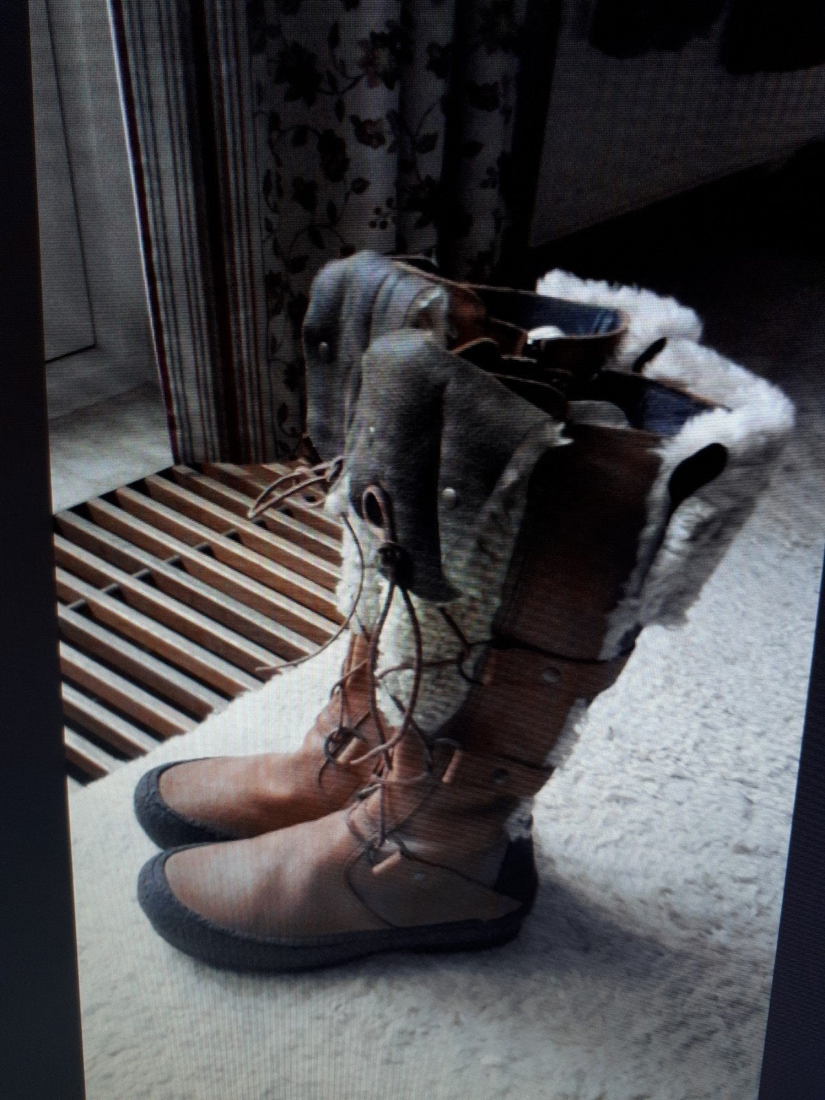 DAMES LAARZEN NIEUW CAMEL KLEUR MET BONT MAAT 36, Ophalen of Verzenden, Nieuw, Bruin, Hoge laarzen
