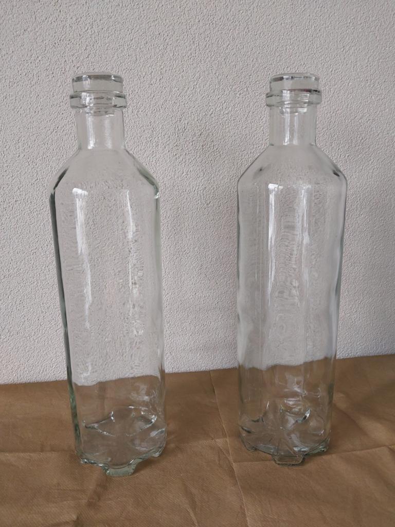 2 antieke mondgeblazen stopflessen/apothekersflessen, Antiek en Kunst, Ophalen of Verzenden