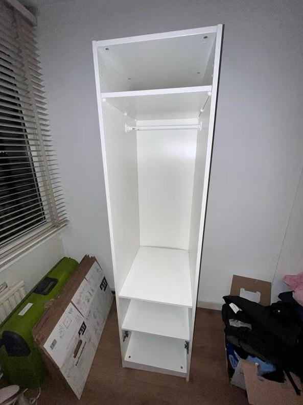 Witte IKEA Pax kast zonder deur, Huis en Inrichting, Kasten | Kledingkasten, Ophalen, Gebruikt, 50 tot 100 cm, Modern