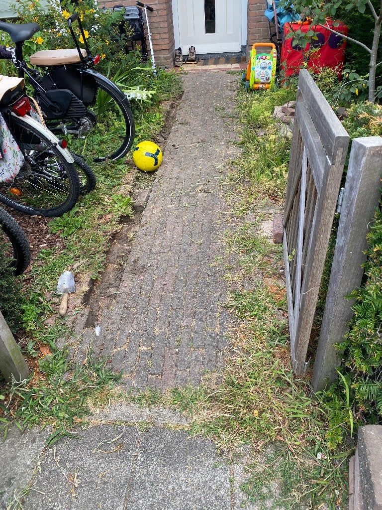 klinkers pad gratis stenen, Tuin en Terras, Tegels en Klinkers, Ophalen, Gebruikt, Beton, Klinkers