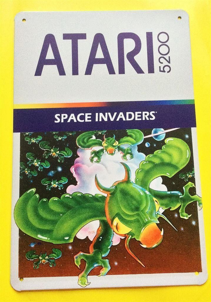 Metalen Wandbord SPACE INVADERS ATARI 5200, Verzenden, 1 speler, Nieuw, Vanaf 3 jaar