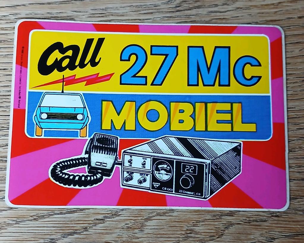 Funsticker 27MC Call 27MC Mobiel, Ophalen of Verzenden