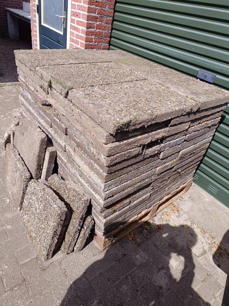 Grindtegels / betontegels 40x60 cm – gratis af te halen, Ophalen, Gebruikt, Beton, Terrastegels