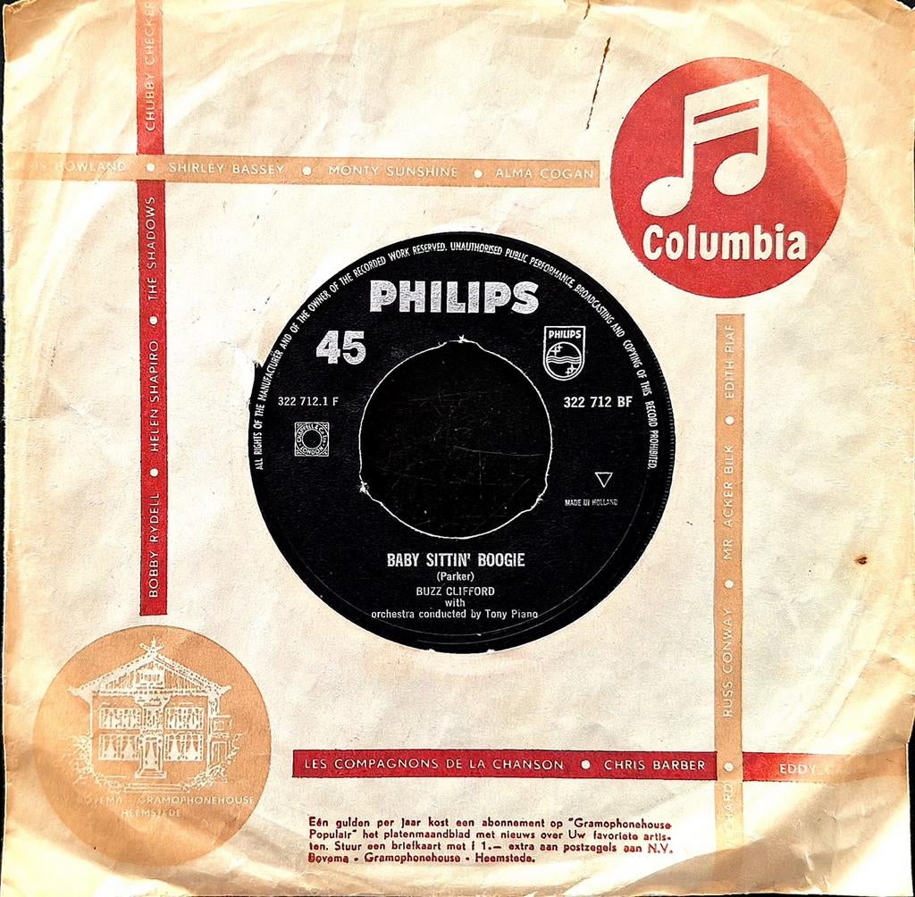 7"/SINGLE  BUZZ CLIFFORD - Baby Sittin' Boogie, Ophalen of Verzenden, Gebruikt, Pop