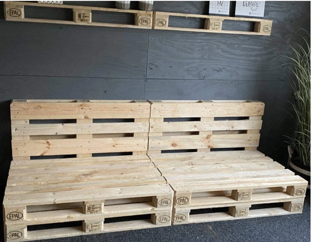 Europallets 120x80 - €10,- per stuk om palletbanken te maken, 25 tot 50 mm, Ophalen of Verzenden, Zo goed als nieuw, Pallet