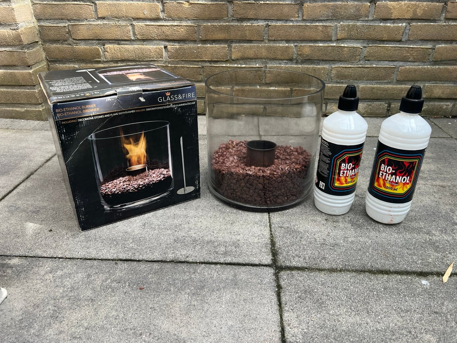 Ethanol sfeerhaard voor gezellige avonden, Ophalen, Zo goed als nieuw, Vrijstaande haard, Overige soorten