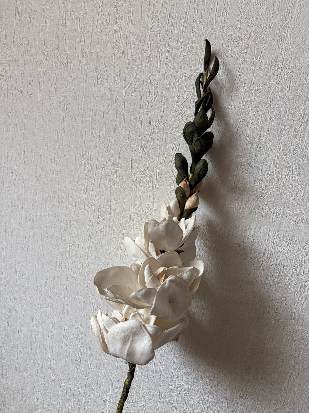 Decoratieve Kunsttak met Witte Bloesem - 80cm, Ophalen, Binnen, Textiel, Onderhoudsvrij
