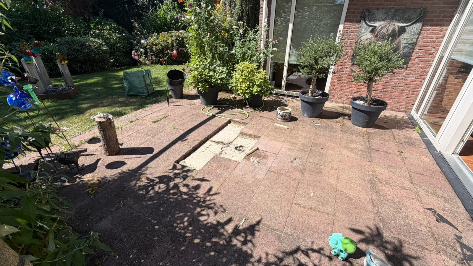 Gratis terras tegels, Ophalen, Zo goed als nieuw, Beton, Terrastegels