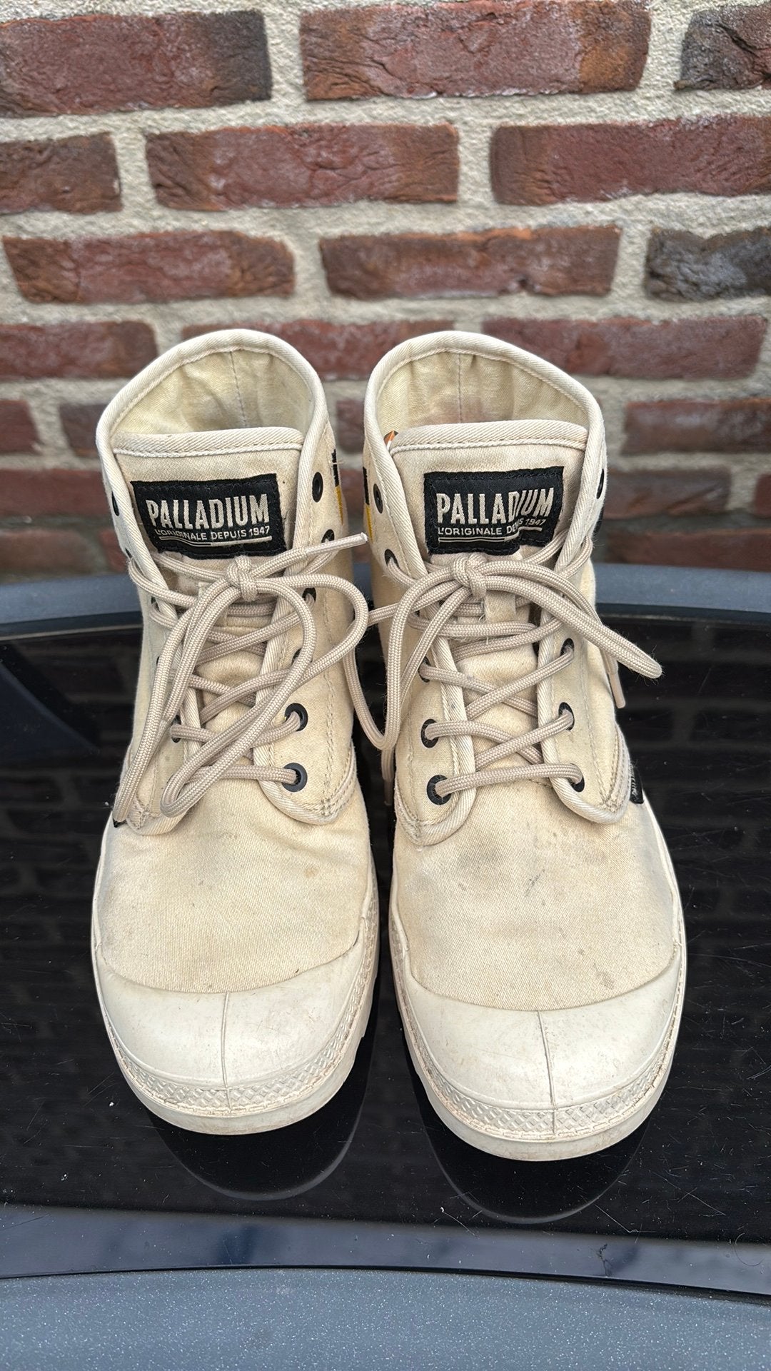 Palladium Pampa Hi Originale Canvas Boots - Crème, Beige, Overige typen, Ophalen of Verzenden, Gedragen