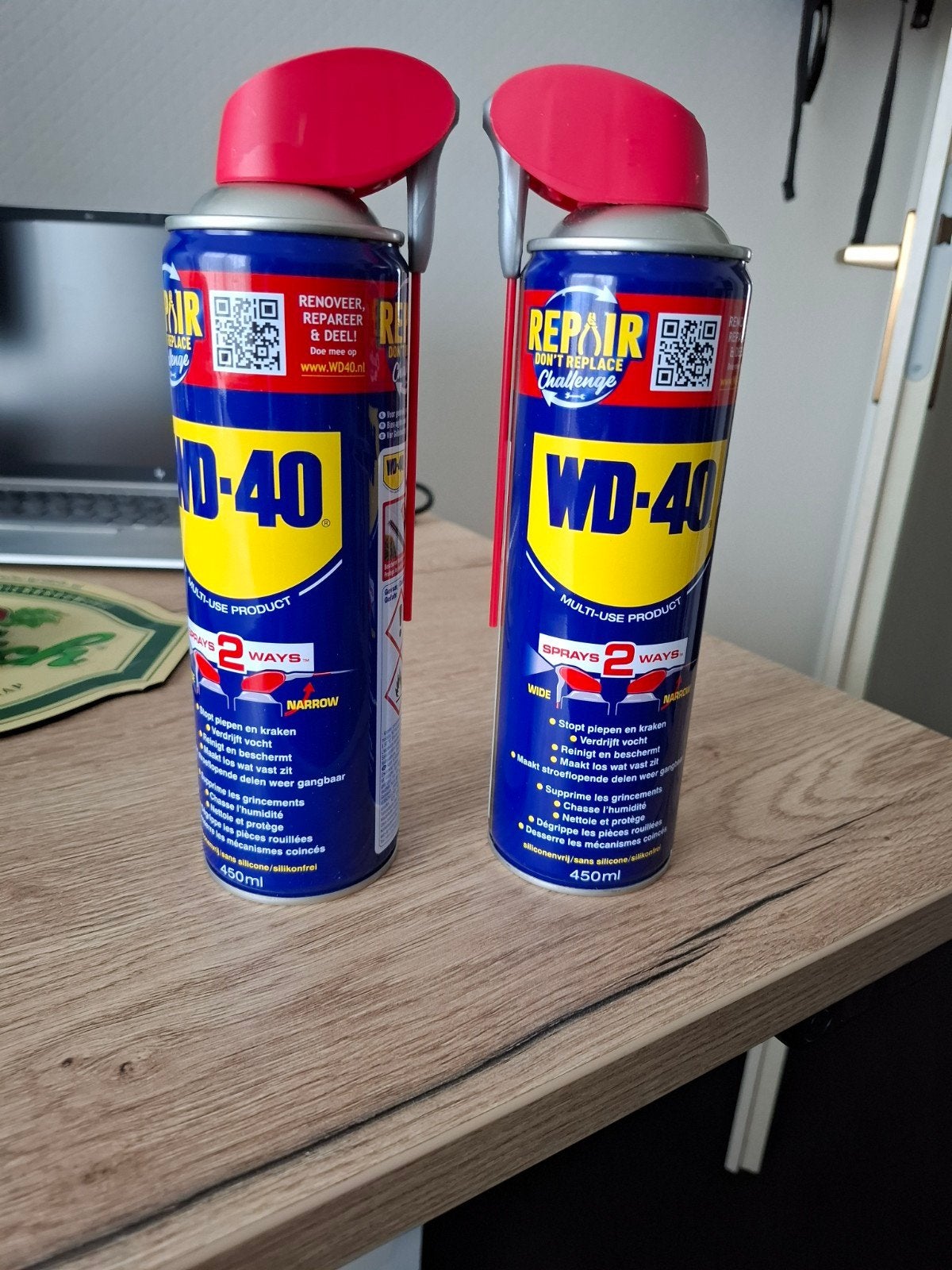 2 ongebruikte WD-40 sprays (450ml) met 2-way spuitkop, Ophalen, Nieuw, Overige typen, Overige merken
