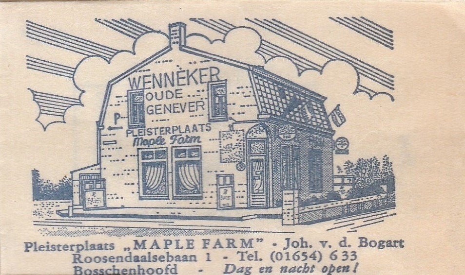 Wenneker oude genever - Maple Farm Bosschenhoofd - J Bogart, Verzamelen, Ophalen of Verzenden