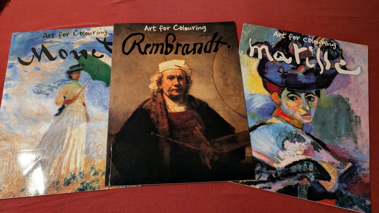 Kleurboeken Monet, Matisse, Rembrandt, Overige thema's, Ophalen of Verzenden, Zo goed als nieuw, Papier of Karton