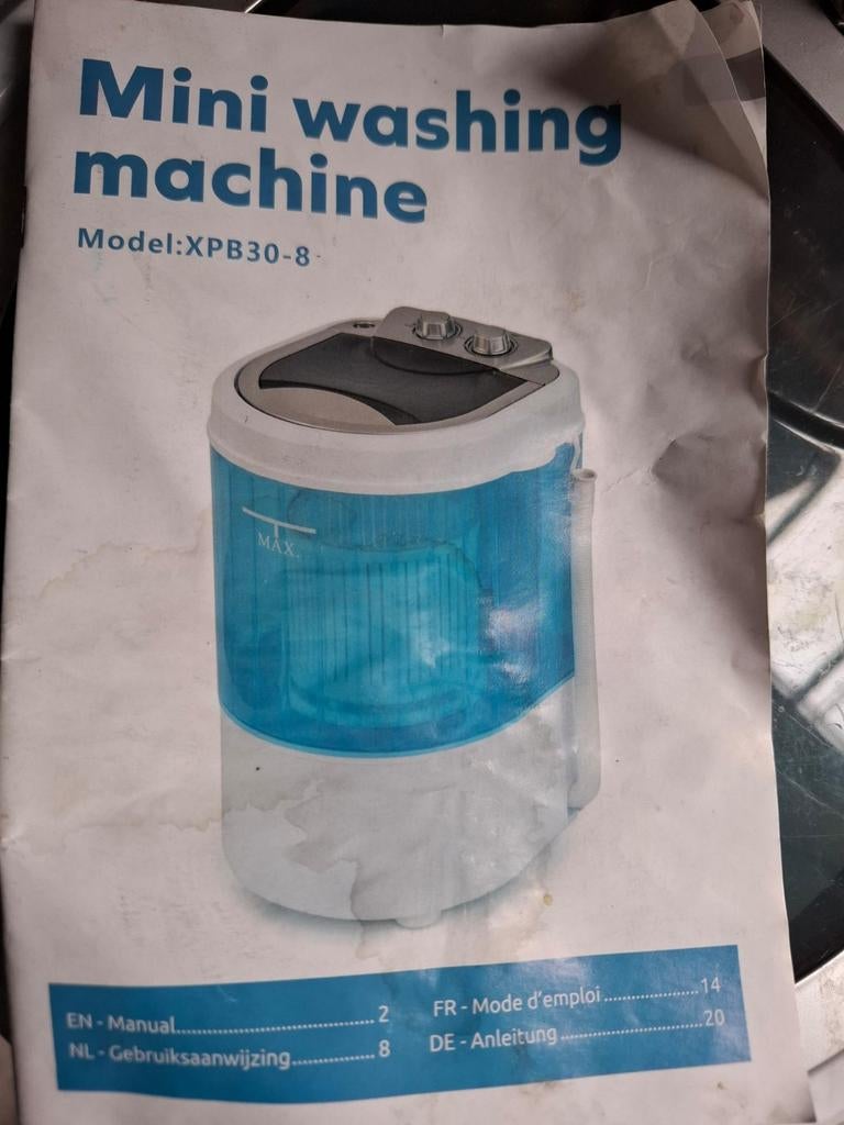 Compacte Mini camping wasmachine, Witgoed en Apparatuur, Ophalen, Minder dan 4 kg, Bovenlader, 85 tot 90 cm