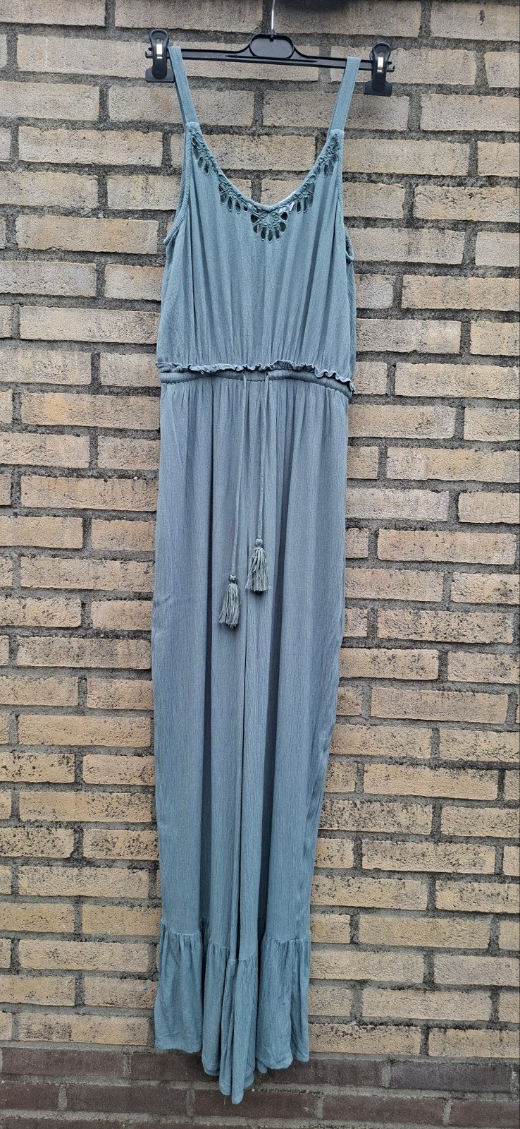 Patrons of Peace petrol kleurige Wide-Leg Crop Jumpsuit M, Maat 38/40 (M), Blauw, Ophalen of Verzenden, Zo goed als nieuw