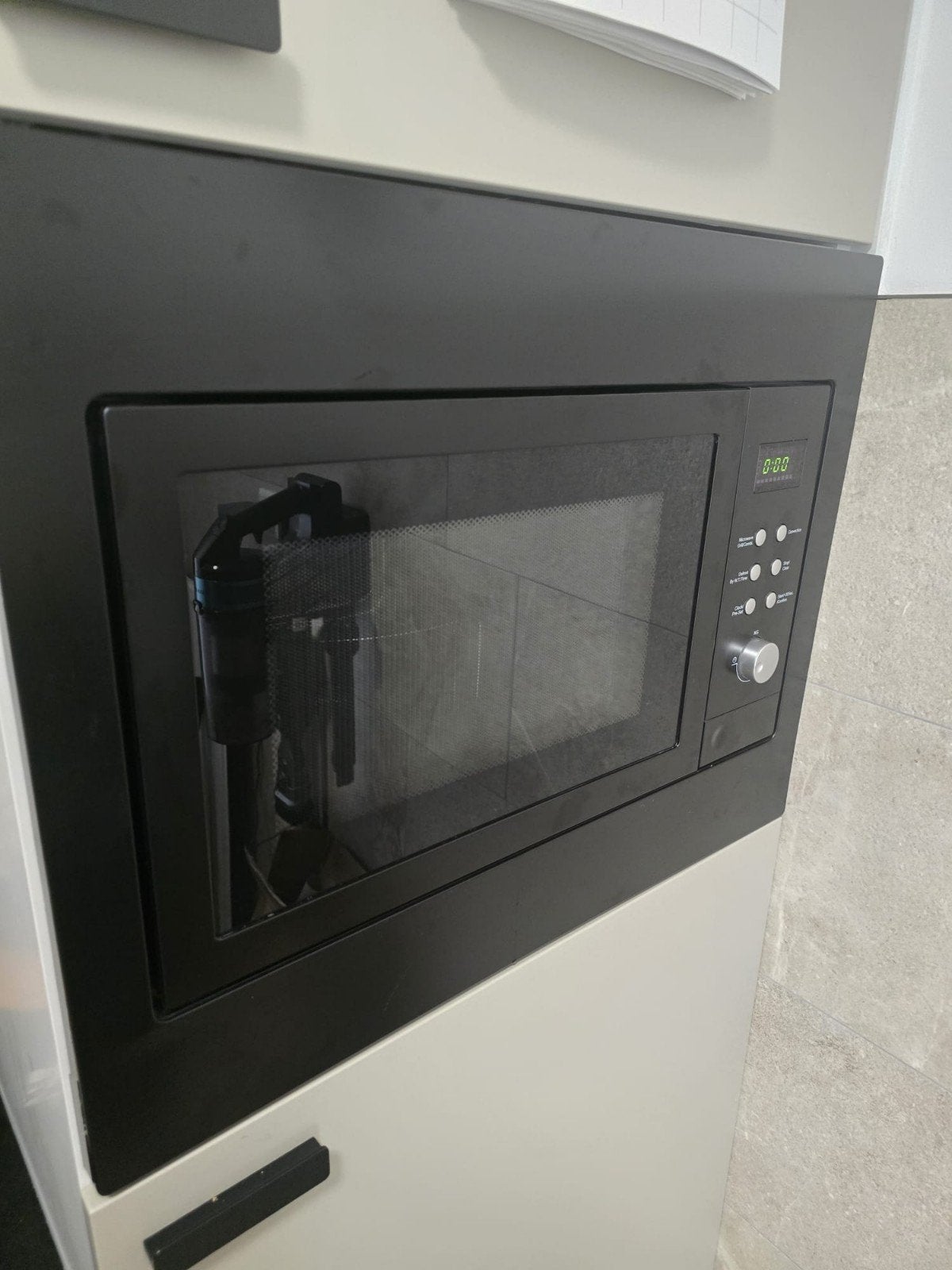 Inbouw combimagnetron - Zwart, zo goed als nieuw, Witgoed en Apparatuur, Ophalen, Combimagnetron, Zo goed als nieuw, Inbouw