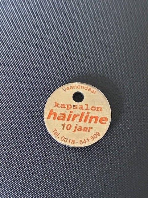 winkelwagenmuntje Kapsalon Hairline, Verzamelen, Winkelwagenmuntjes, Ophalen of Verzenden