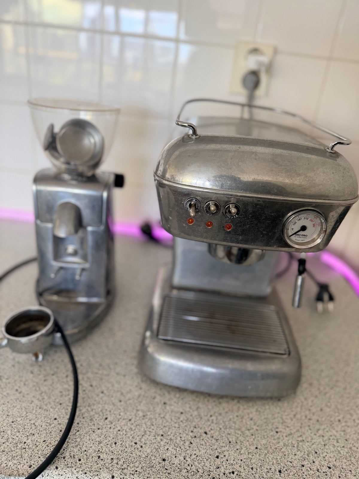 Ascaso Espressoapparaat met bonenmaler, Ophalen, Afneembaar waterreservoir, Gebruikt, Espresso apparaat