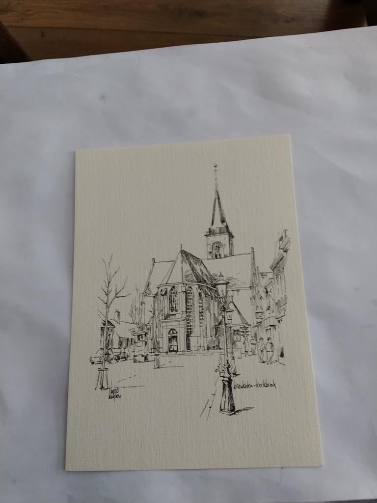 BREUKELEN. PIETERSKERK VANAF DE KERKBRINK, Verzamelen, Ansichtkaarten | Nederland, Ophalen of Verzenden