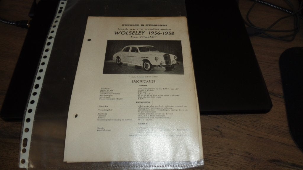 RepHandleiding WOLSELEY FIFTEEN - FIFTY  1956-1958, Verzenden, Gelezen, Overige merken