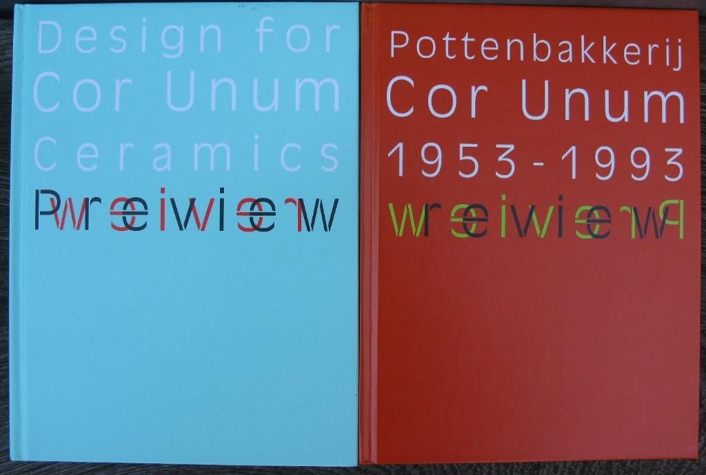 2x BOEK COR UNUM POTTENBAKKERIJ, Boeken, Kunst en Cultuur | Beeldend, Zo goed als nieuw, Overige onderwerpen, Ophalen of Verzenden