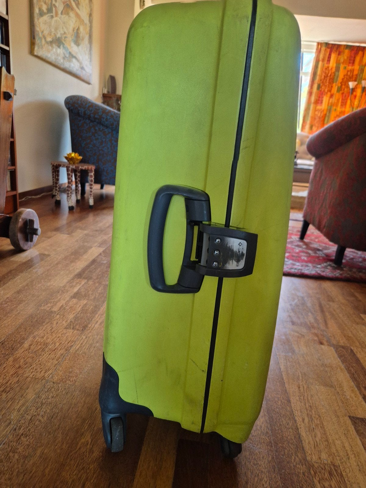 Samsonite Koffer - Limegroen, Gebruikt, Ophalen, Gebruikt, Hard kunststof, Wieltjes