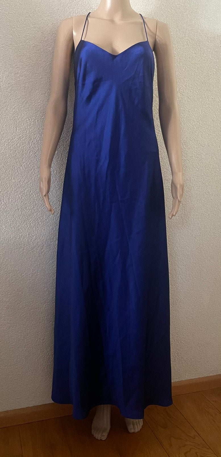 Long evening dress Zara, Blauw, Maat 42/44 (L), Ophalen of Verzenden, Zo goed als nieuw