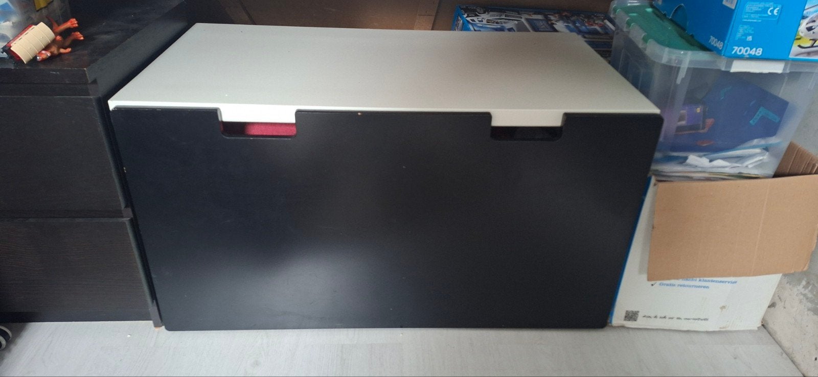 IKEA bureau met lade - wit-zwart, Ophalen, Met lades, Gebruikt, Spaanplaat of MDF
