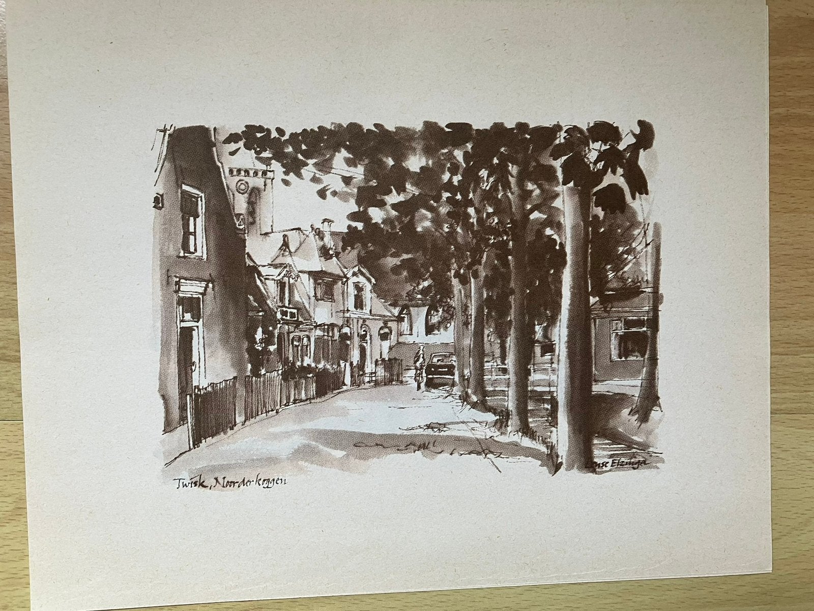 Lense Elsinga offset print Noordhollands dorp Twisk, Ophalen of Verzenden, Offsetdruk