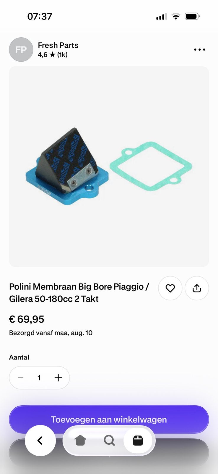 Polini big bore membraan nieuw!, Ophalen of Verzenden, Nieuw