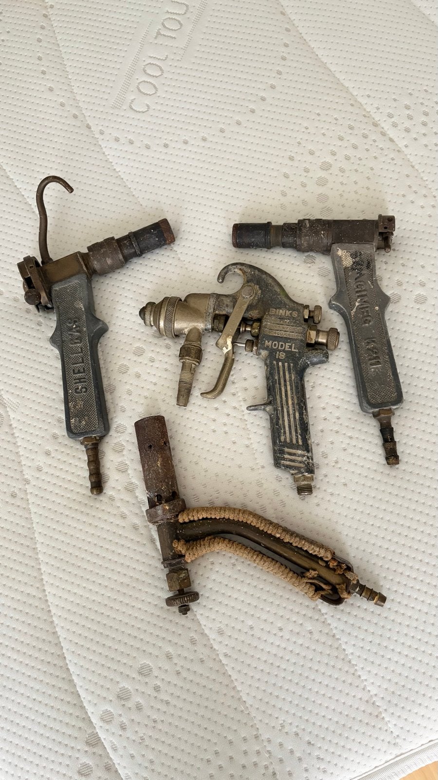 Vintage spuitpistolen en branders - Set van 4, Ophalen