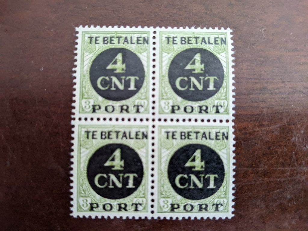 NL 1924; PORTzegel P65 in blok van 4 of per stuk LEES, Verzenden, T/m 1940, Postfris