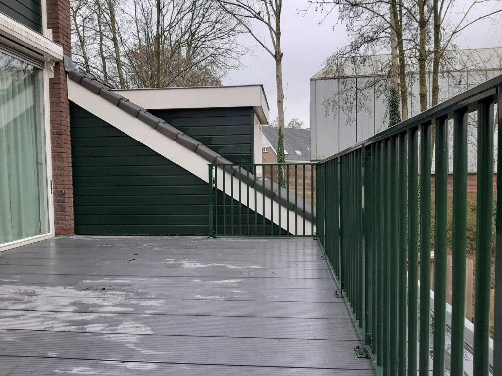 Stijlvolle aluminium balustrade balkon/dakterras, Ophalen, Nieuw, Zilver, Metaal
